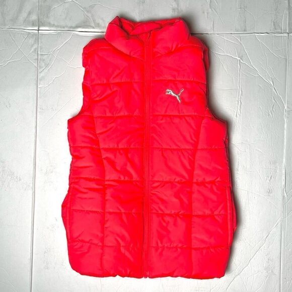 Puma Pink Quilted Puffer Vest Girl’s Size Small (7/8) - Picture 1 of 7